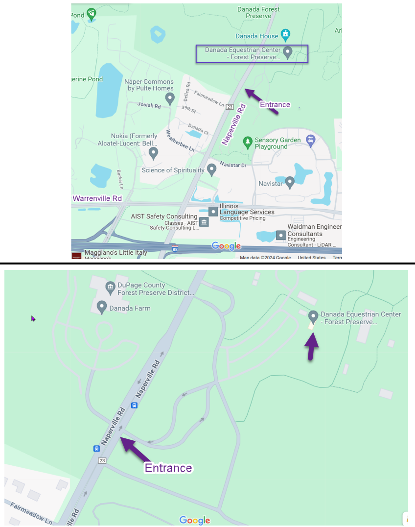 Location Map for Danada Equestrian Center